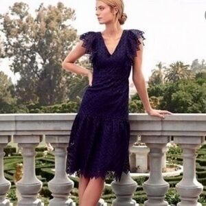 Antonio Melani Bella” Navy Lace Midi Dress